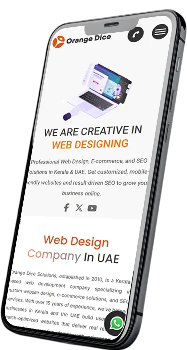 Orange Dice Solutions website mobile