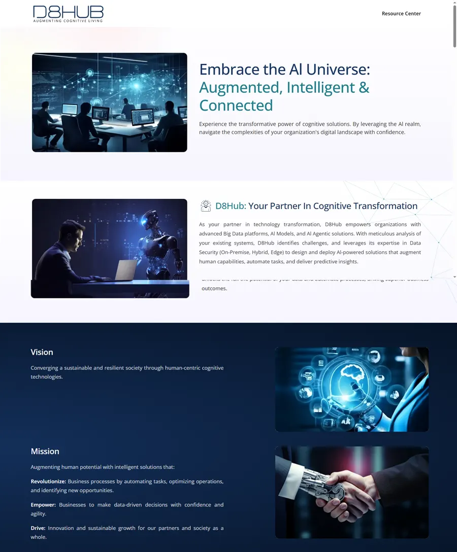 D8 Hub website — Orange Dice UAE