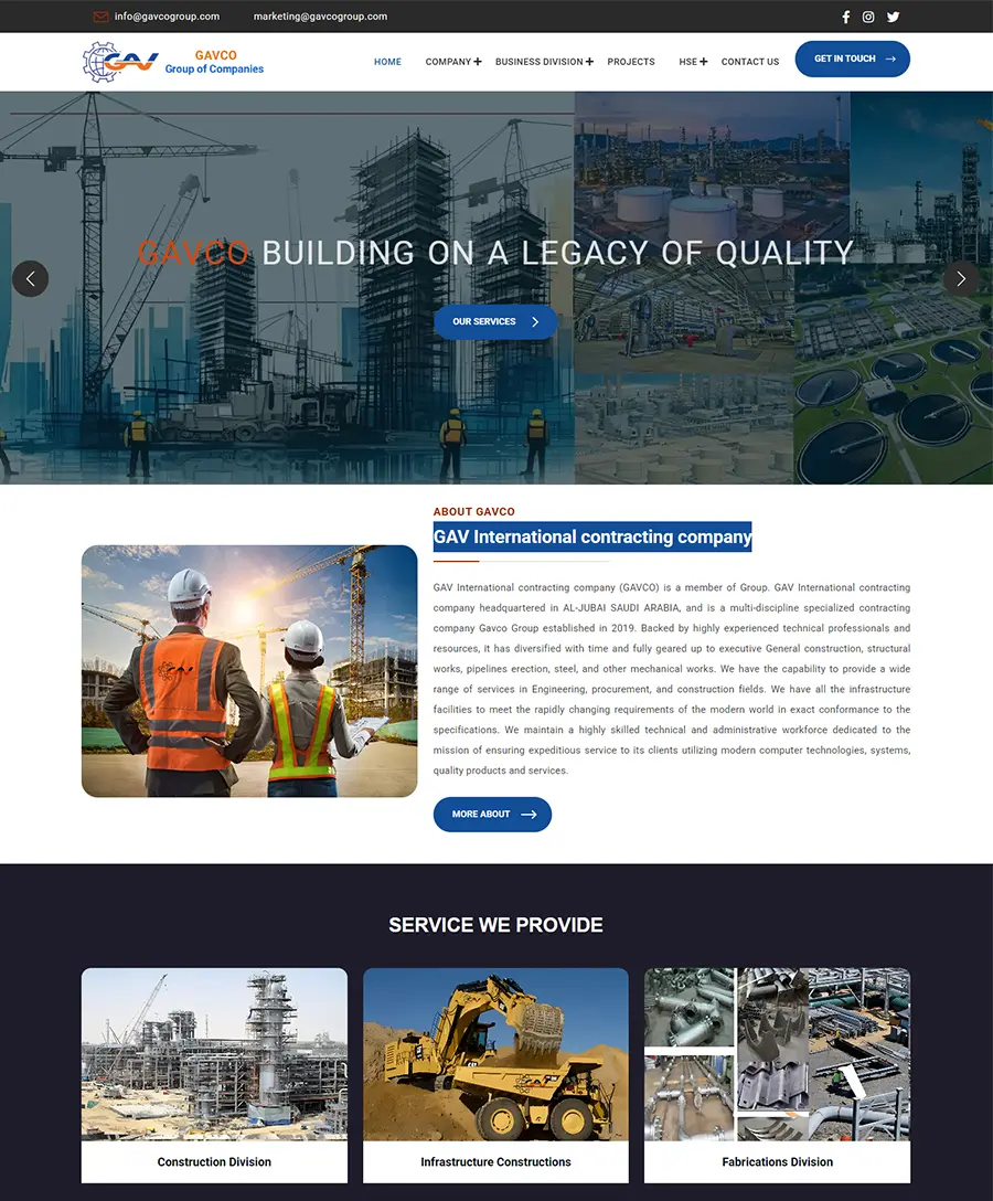 GAV International contracting company