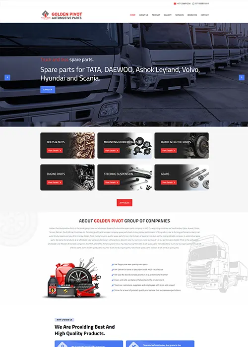 Golden Pivot website — Orange Dice UAE