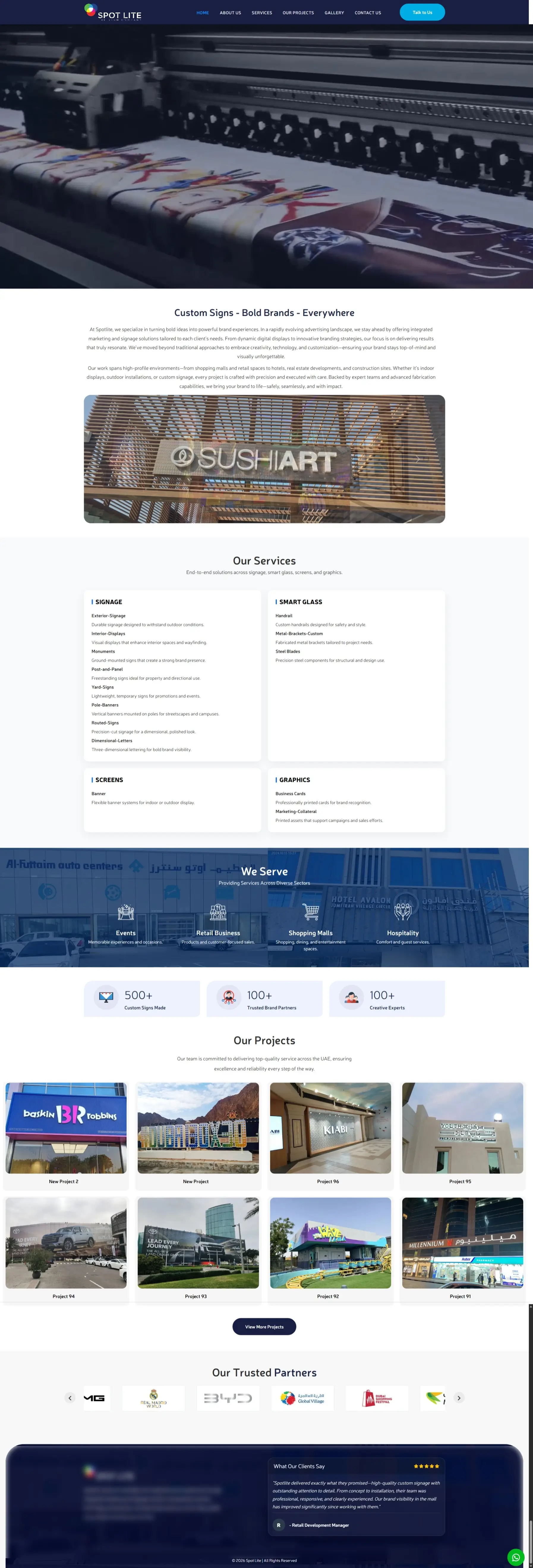 Spotlite ME website — Orange Dice UAE