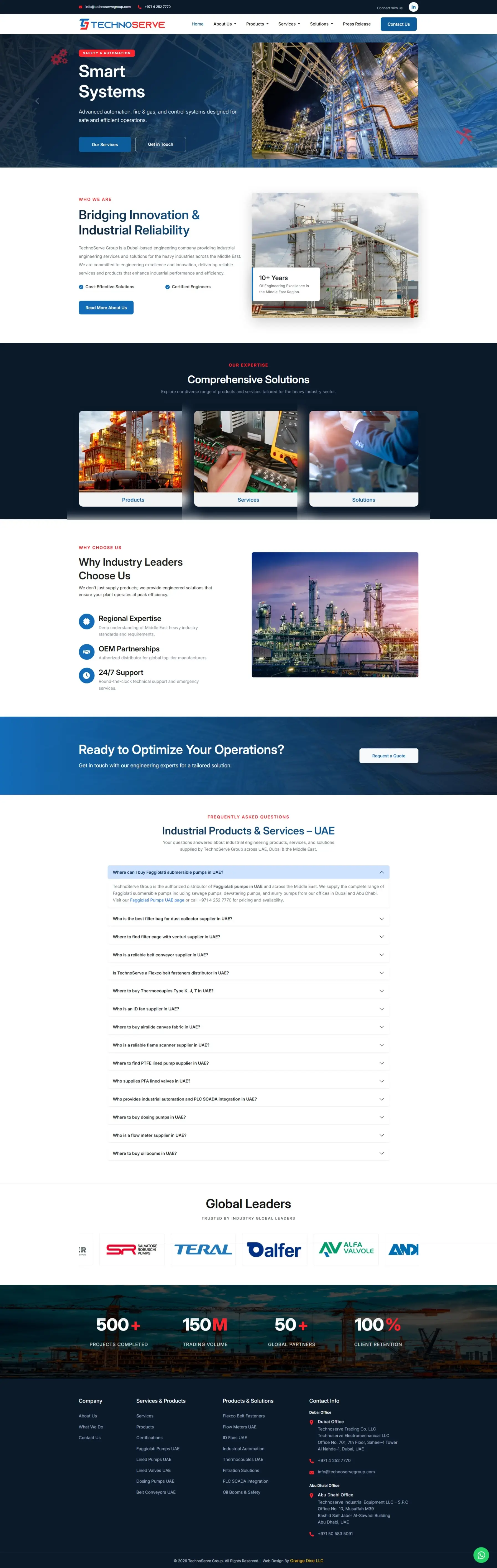 TechnoServe Group website — Orange Dice UAE