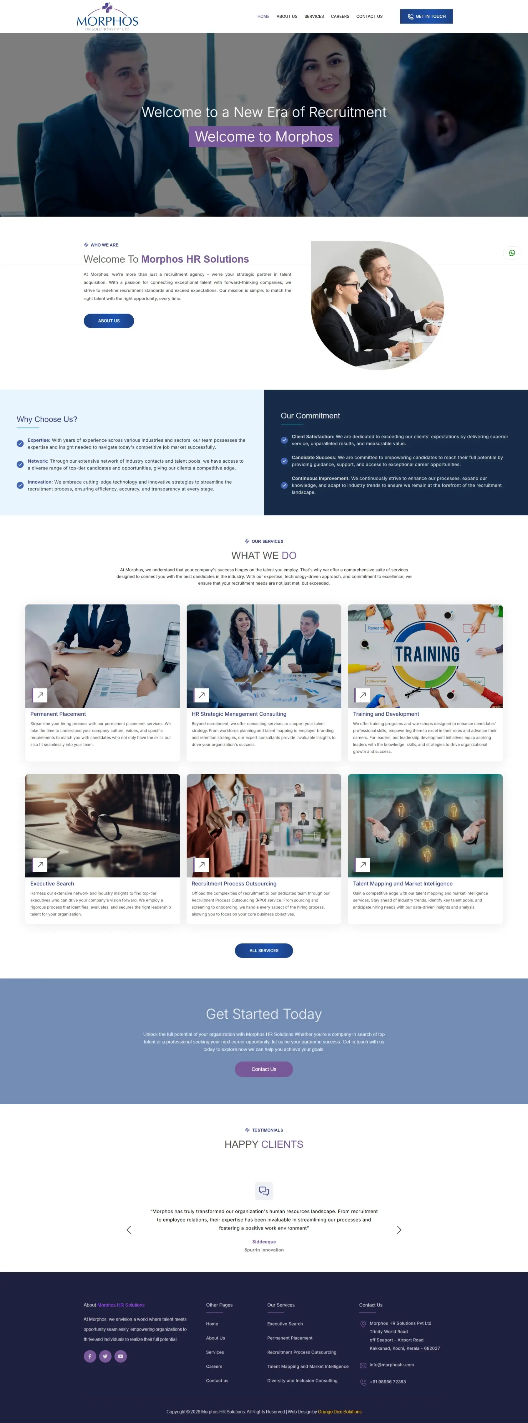Morpho HR website — Orange Dice UAE